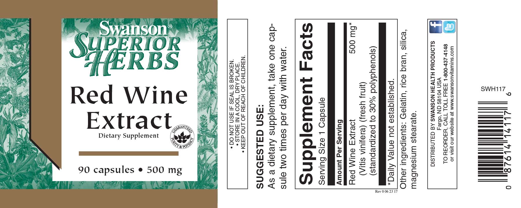 Red Wine Extract Swanson Health Products Europe