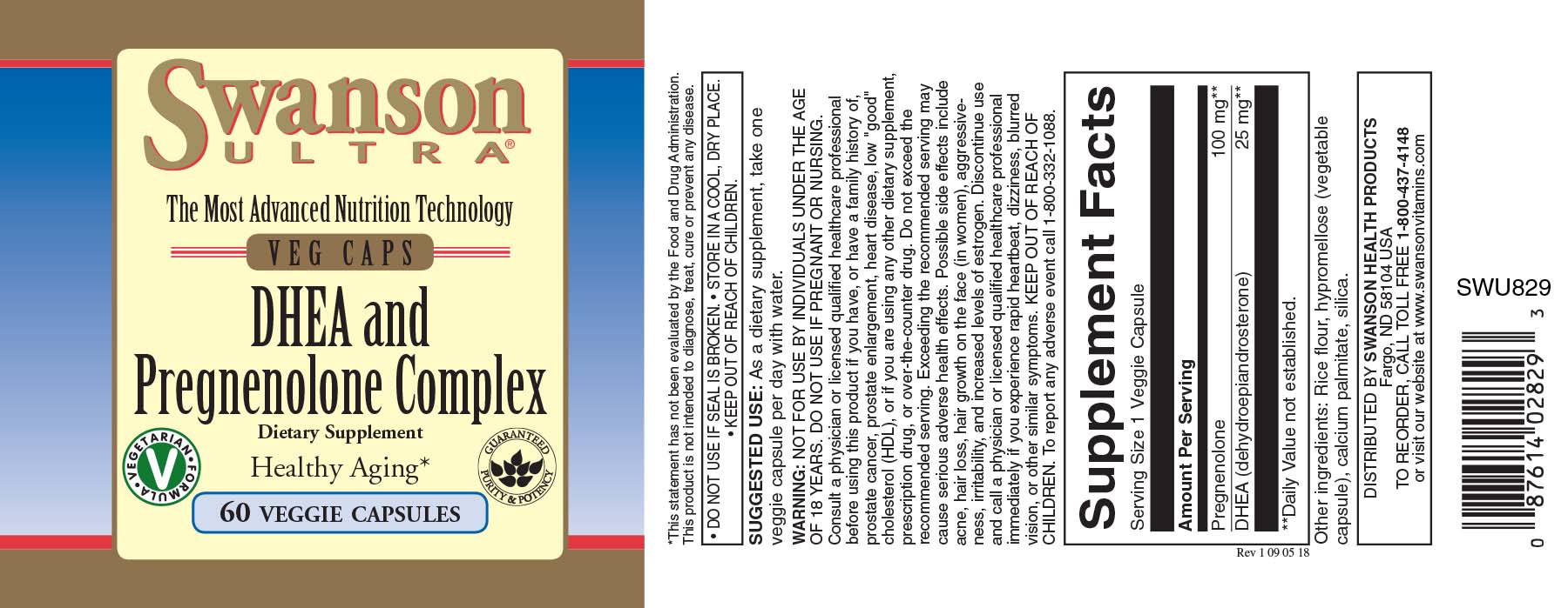 DHEA and Pregnenolone Complex Swanson Health Products Europe