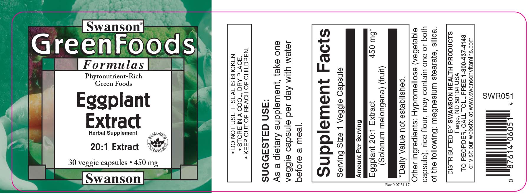 Eggplant Extract 201 Swanson Health Products Europe