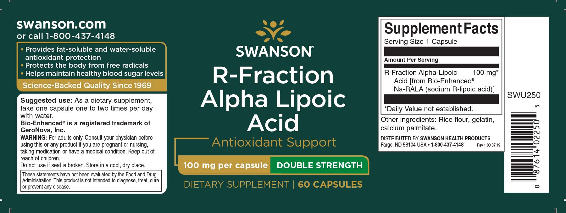 R-Fraction Alpha Lipoic Acid | whey plus wheyplusnt.com
