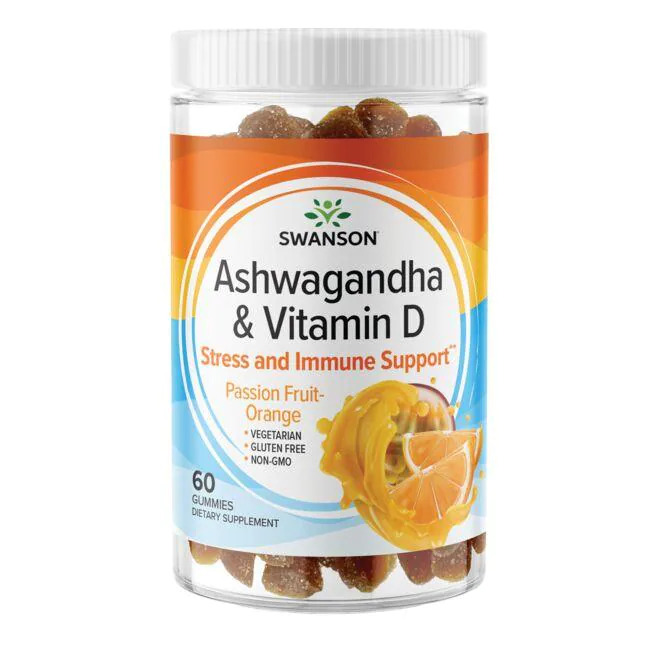 Ashwagandha Gummies with Vitamin D - Passion Fruit Orange