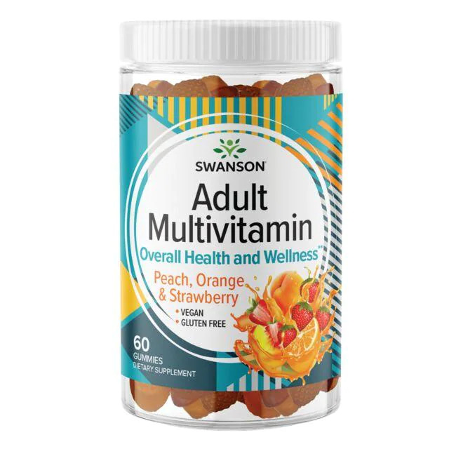 Adult Multivitamin Gummies - Peach, Orange & Strawberry