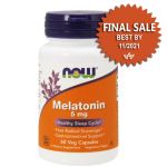 Melatonin 5 mg 60 Veg Capsules  Nowfoods